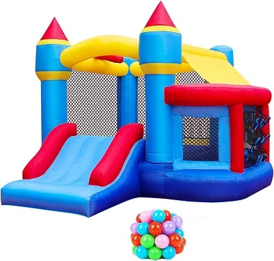 Indoor/Outdoor Bouncy Castle with slide and ball pit